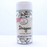 Silver Heart DRAGEES 3.7 oz (105g)