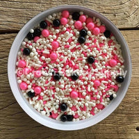 Pink Minnie Mouse Sprinkles Mix 2 oz 4 oz 6 oz - Cake Decorating Cookies Cupcakes