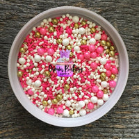 24K Pink Gold Sprinkles Mix 2 oz 4 oz 6 oz - Cake Decorating Cookies Cupcakes