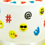 FMM Expression Emoji Set (2 Pieces) Tappits - Hashtag Laughing Face Kiss Tongue Smile @ # hand faces Angry Yikes