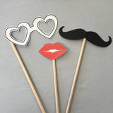 12 count Dowel Rods (0.25" x 12")  DIY Wooden Photo Booth Props Tiered Crafts Mustache Mask Lips