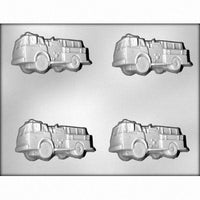 3.5" Firetruck Chocolate Mold - FREE USA SHIPPING - Ice Tray Soap Making Plaster Crafting Concrete Crafts