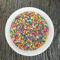Mini Pastel Confetti Sprinkles 2 oz 4 oz 6 oz Rainbow Sequin 1/8" , Gluten Free Cupcake Ice Cream Sprinkles