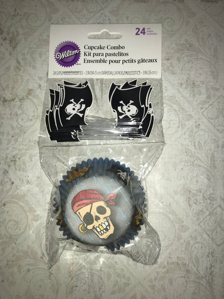 Pirate Cupcake Liner and Picks Combo 24 pack