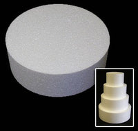 Cake Dummy Foam Round - 3" THICK  Choose Diameter